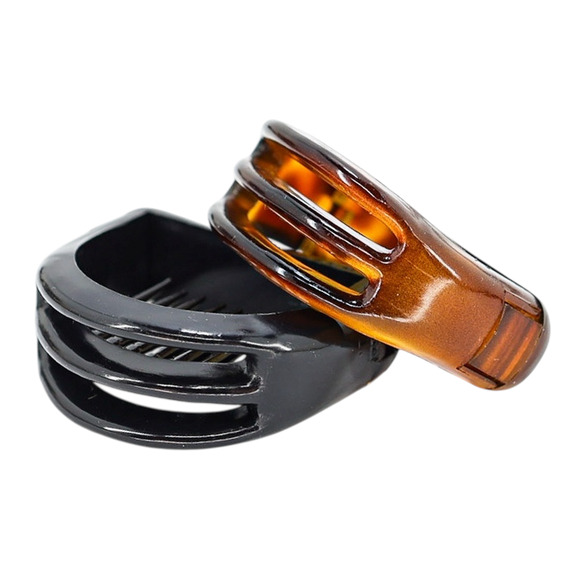 Vintage French Brevete SGDG Hinged Hair Clips - Pair Horsebit Shape - Picture 2 of 10